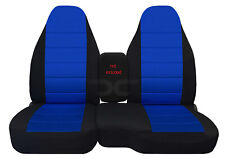 Designcovers Fits 04-12 Ford Ranger 60-40high Back Car Seat Covers Blk-dark Blue