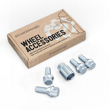 Wheel Lock Kit For Bmw - 4pc 12x1.5 Spline Lug Bolts 25mm Shank Cone Seat
