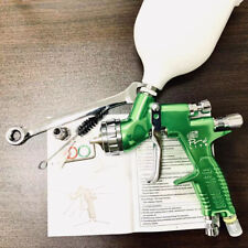 Green Spray Gun 1.3mm Nozzle Te20 Pro Lite Lvmp Paint Tool 600ml For Devilbiss