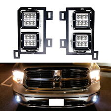 24w Cree Led Pods W Fog Lamp Mounting Brackets Wires For 2013-18 Dodge Ram 1500