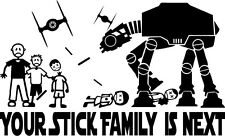 Anti Stick Family Sticker Decal Star Wars At-at Imperial Walker Tie Fighter