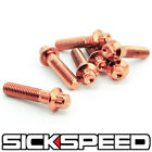 Rose Gold 44mm Bolts Thread 8x1.25 For 3 Piece Bbs Work Ssr Weds Rays Volk Rs Rf