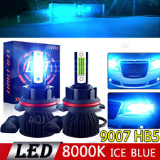 2x 9007 Led Headlight Bulbs Conversion Kit High Low Beam 8000k Super Bright Blue