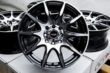 15 Black Wheels Rims 4 Lugs Civic Accord Miata Cooper Scion Xa Xb Corolla Yaris