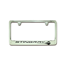 Chevrolet Corvette C8 Stingray Logo Chrome License Plate Frame Official Licensed