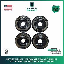 Set Of 4 Mat Hydraulic Trailer Brake Kit 12 5.2 - 7k Left And Right Hand