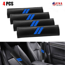 4x For Dodge Challenger Charger Blue Car Safety Seat Belt Shoulder Pad Cover