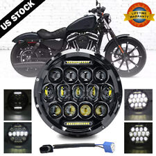 7 Inch Motorcycle Led Headlight Halo For Harley Davidson Touring Sportster