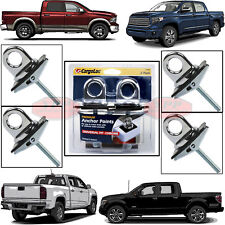 4 Pc Universal Fit Truck Bed Anchor Chrome Plated Tie Down Loop Hooks Pickup Bed