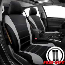 Front Car Seat Covers 5-seats Full Set Rear Protector Cloth For Honda Blackgray