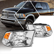 Headlights For 2009-2018 Dodge Ram 1500 2500 3500 Quad Chrome Headlamps 09-18
