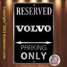 Volvo Parking 8x12 Brushed Aluminum And Translucent Classy Black Sign