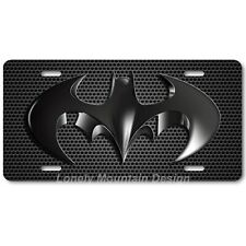 Cool Batman Inspired Art On Gray Grill Flat Aluminum Novelty License Tag Plate