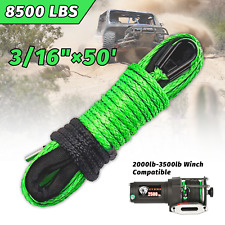 8500lbs 316x50 Synthetic Winch Rope Line Recovery Cable 4wd Atv Utv Wsheath