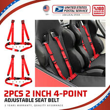 Universal Red Sabelt 4 Point Auto Quick Release Racing Seat Belt Harness 2x