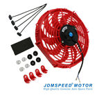 Universal 12v Engine Cooling Fan Slim Pull Push Racing Electric Radiator Red 12