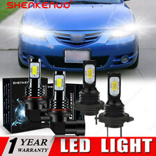 For Mazda 3 2004-2008 2009 4x Highlow Beam Led Headlight Bulbs 6000k Combo Kit