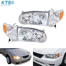 Fit For 2001-2002 Toyota Corolla Headlights Wcorner Signal Lamp Rightleft Side