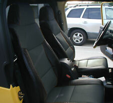 For 2003-06 Jeep Wrangler Tj Sahara S.leather Custom Seat Covers Blackcharcoal