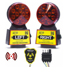Wireless Trailer Tow Lights - Magnetic Mount 48ft Range 4 Pin Blade Connection