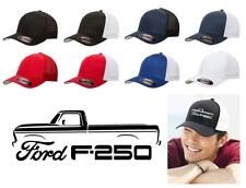 1973-77 Ford F250 Pickup Truck Classic Color Outline Design Hat Cap