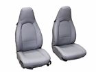 Porsche Boxster 1997-2004 Grey S.leather Custom Made Fit Front Seat Cover