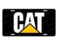 Cat Caterpillar Logo Black Background Vehicle License Plate Truck Tractor Tag