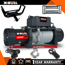 X-bull 12000lb Cable Electric Winch With Mounting Bracket Trailer 4wd Truck
