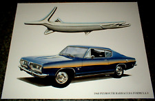 1968 Plymouth Barracuda Formula S Mopar Art 68 69 67 383 Cuda Chrysler Muscle