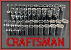 Craftsman 47pc Short Deep 14 Sae Metric Mm 6pt Ratchet Wrench Socket Set