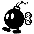 Decal Vinyl Truck Car Sticker - Video Game Super Mario Brothers Bomb-omb