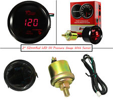 Us 2 52mm Auto Car Motor120 Psi Digital Red Led Oil Pressure Gauge With Sensor