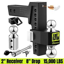 Yatm Trailer Hitch Fits 2 Inch Receiver 8 Inch Adjustable Drop Hitch 15000lbs