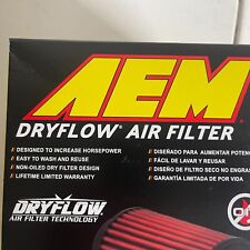 Aem 21-201dk Red 2.50 Inch Short Neck 5 Inch Element Dryflow Air Filter