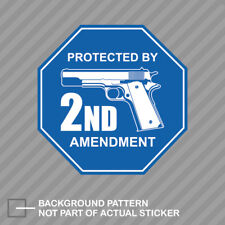 Protected By 2nd Amendment Sticker Decal Vinyl Gun Rights 2a Molon Labe