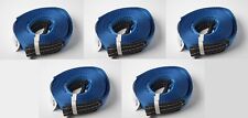 5x Tow Straps 2 Blue 14000lbs 6.5t Car 20ft Winch Sling Recovery 2x20 Mud Snow