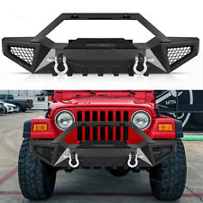 Off-road Front Bumper Fits 1987-2006 Jeep Wrangler Tj Yj W Winch Plate D-rings