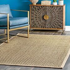 Nuloom Casuals Hesse Checker Weave Seagrass Area Rug In Natural