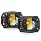 3in Led Work Off Road Light Yellow White Driving Spot Fog Lamp For Car Truck Suv