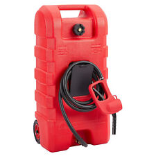 15 Gallon Portable Moving Gas Caddy Fuel Storage Saving Tank With 10ft Pump Hose