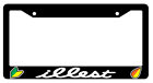 Illest Logo Design 2a Black Plastic License Plate Frame Jdm