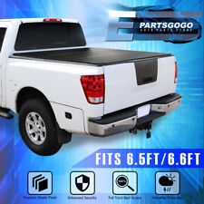 For 04-15 Nissan Titan 6.5ft Truck Bed Lock Hard 3-fold Waterproof Tonneau Cover