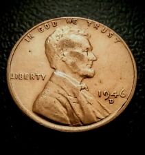 1946-d Lincoln Wheat 1 Cent Penny Vintage  Good Condition  Free Shipping