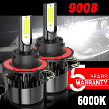 2x H13 9008 Led Headlight Super Bright Bulbs Kit 76000lm White Hi-lo Beam 6000k