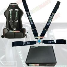 Takata 4 Point Snap-on 3 With Camlock Racing Seat Belt Harness Black Universal