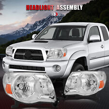 For Toyota Tacoma 2005-2011 Chrome Housing Headlights Headlamps Front Leftright
