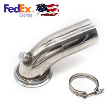 90 Bend Downpipe Elbow V-band Adapter Flange Clamp Stainless For Turbo Hy35