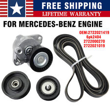 Fit For Mercedes-benz Engine Belt Tensioner Idler Pulley Serpentine Belt Kit