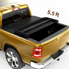 5.5 Ft Bed Tonneau Cover Soft Tri-fold For 09-14 Ford F150 F-150 Truck W Lamp