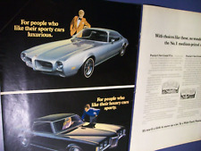 1970 Pontiac Firebird Esprit Grand Prix Large-mag 2-pg Car Ad